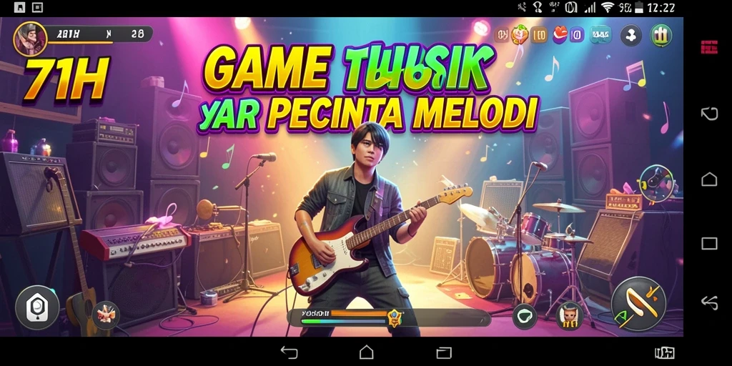 Tampilan gameplay <strong>71H</strong> dengan interaksi musik yang menarik.