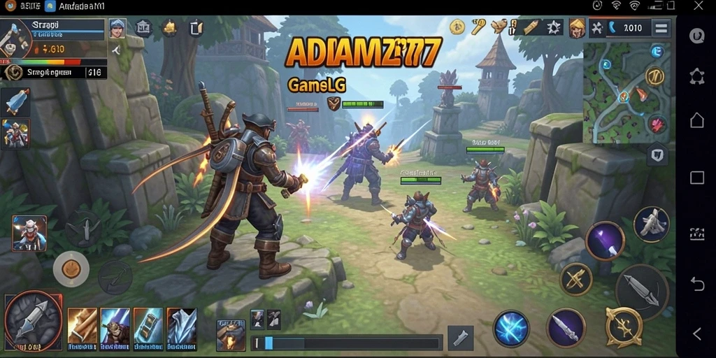 Tampilan gameplay menegangkan dari ADAM77 yang penuh strategi.