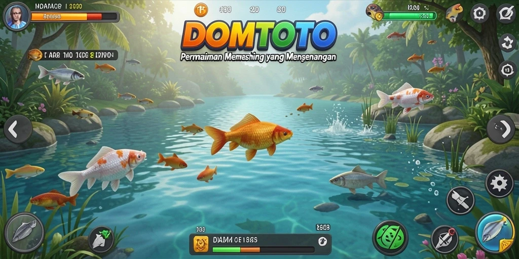 Gameplay menangkap ikan yang memukau di DOMTOTO.