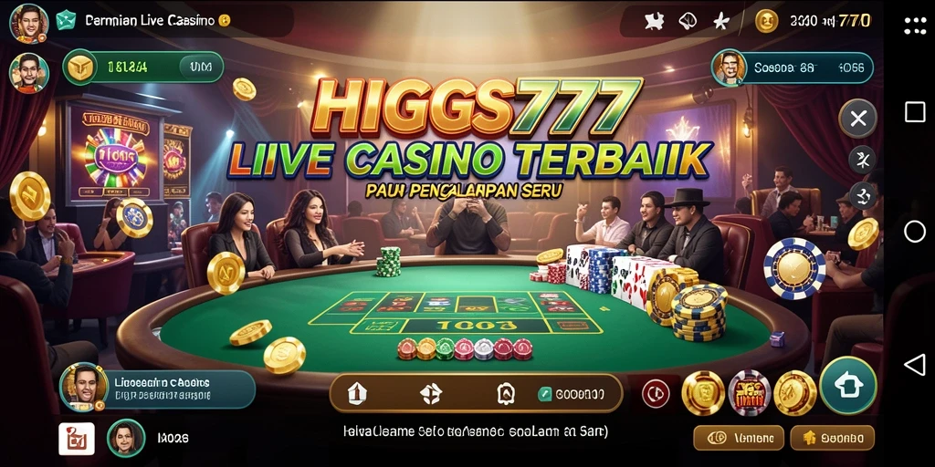 Tampilan gameplay Live Casino yang mendebarkan dan interaktif.