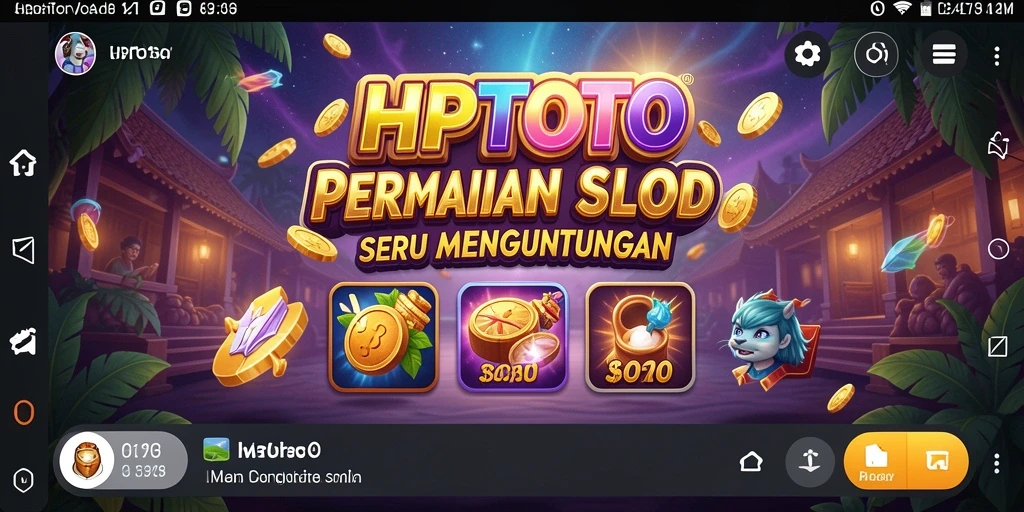 Screenshot gameplay HPTOTO dengan tema slot yang menarik.