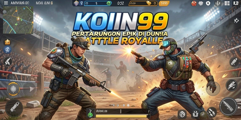 Gameplay seru KOIN99 yang penuh aksi Battle Royale.