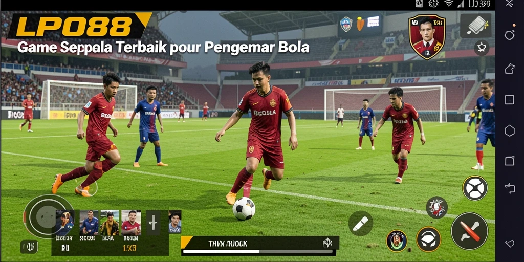 Screenshot gameplay LPO88 yang menampilkan aksi sepak bola yang mendebarkan.
