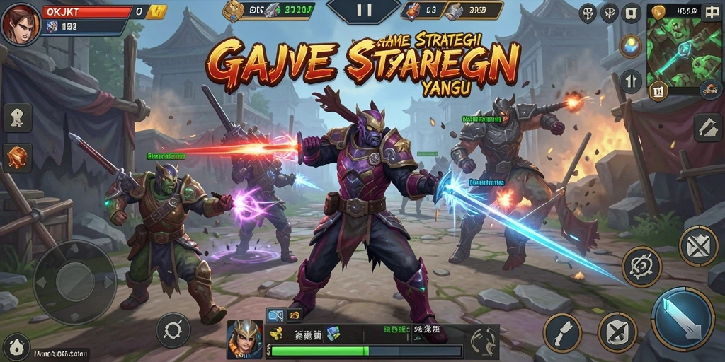 Tampilan gameplay seru di OKJKT dengan pertarungan strategis.
