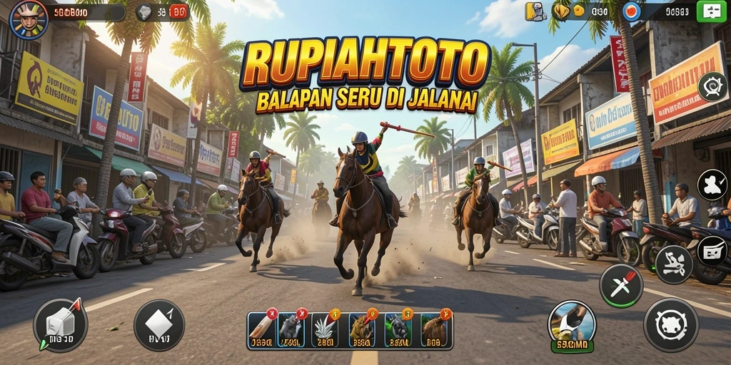 Tampilan aksi balapan ekstrem dalam RUPIAHTOTO.