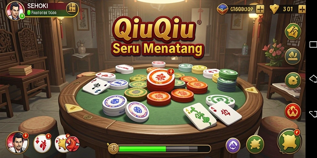 Tangkapan layar dari gameplay QiuQiu yang seru di SEHOKI.