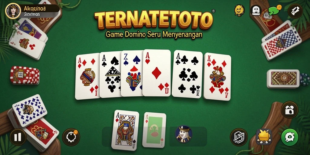 Tampilan gameplay seru di TERNATETOTO dengan permaianan domino yang menantang.